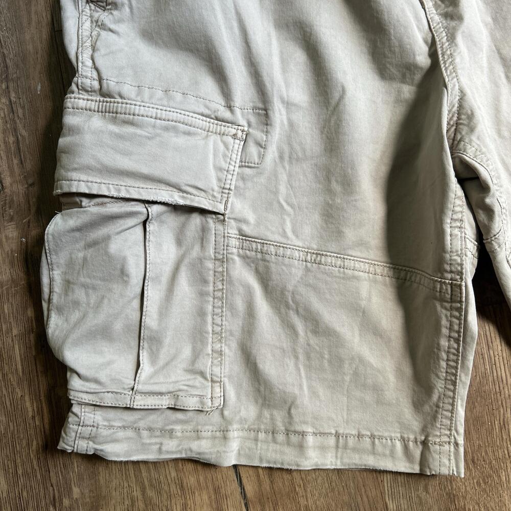 American Eagle Outfitters Cargo Shorts Mens 32 Beige Flex Adjustable Pockets - Picture 5 of 13